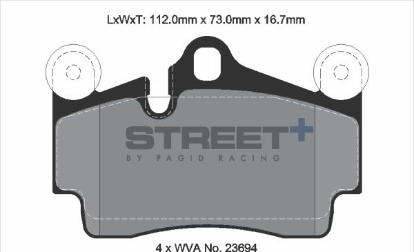 PAGID Racing T8039SP2001 - Комплект спирачно феродо, дискови спирачки vvparts.bg