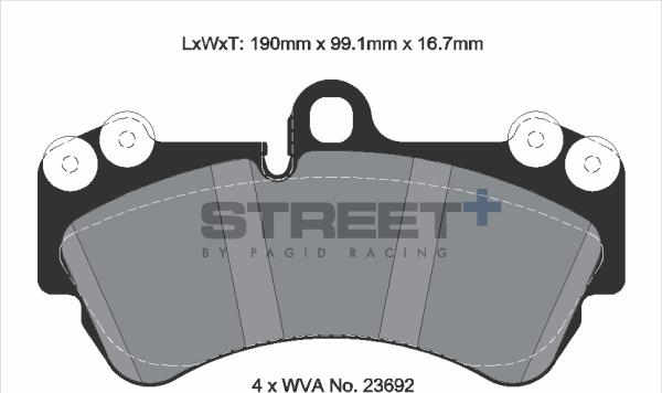 PAGID Racing T8037SP2001 - Комплект спирачно феродо, дискови спирачки vvparts.bg