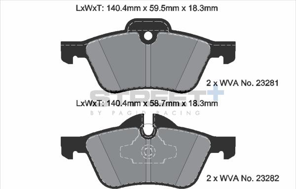 PAGID Racing T8020SP2001 - Комплект спирачно феродо, дискови спирачки vvparts.bg