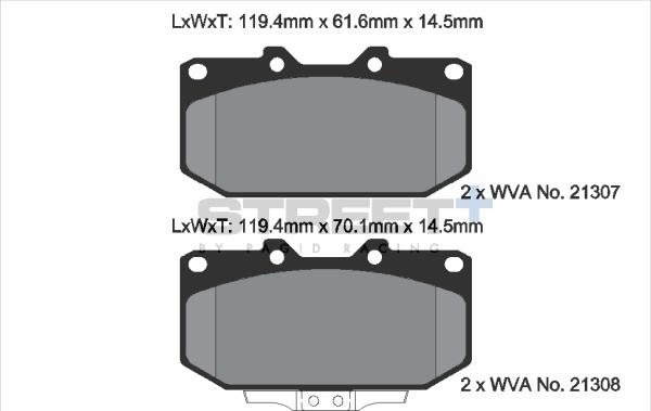 PAGID Racing T8154SP2001 - Комплект спирачно феродо, дискови спирачки vvparts.bg