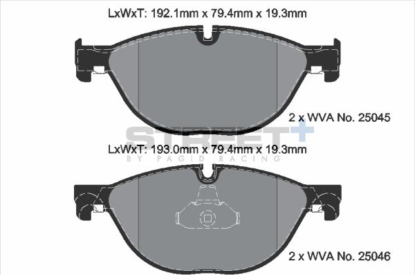 PAGID Racing T8106SP2001 - Комплект спирачно феродо, дискови спирачки vvparts.bg