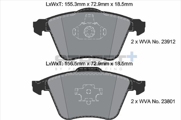 PAGID Racing T8180SP2001 - Комплект спирачно феродо, дискови спирачки vvparts.bg