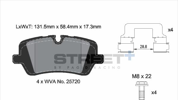 PAGID Racing T8123SP2001 - Комплект спирачно феродо, дискови спирачки vvparts.bg