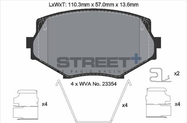 PAGID Racing T8171SP2001 - Комплект спирачно феродо, дискови спирачки vvparts.bg