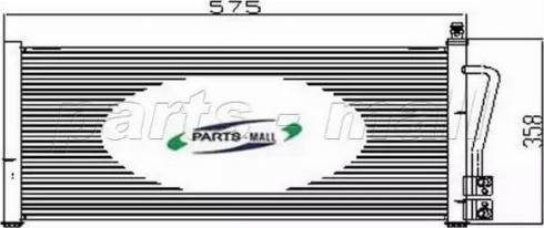 Parts-Mall PXNC2-003 - Кондензатор, климатизация vvparts.bg