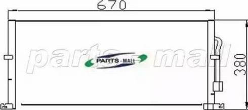 Parts-Mall PXNC2-012 - Кондензатор, климатизация vvparts.bg