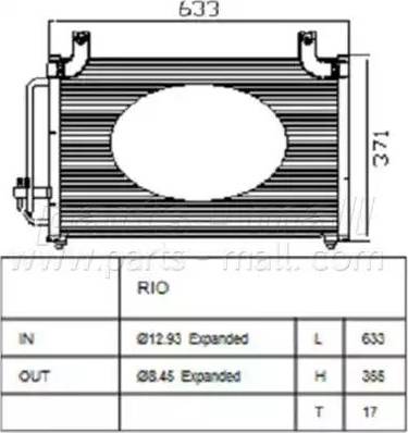 Parts-Mall PXNCB-029 - Кондензатор, климатизация vvparts.bg