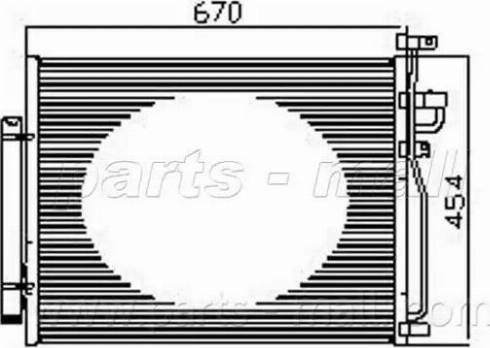 Parts-Mall PXNCC-038 - Кондензатор, климатизация vvparts.bg