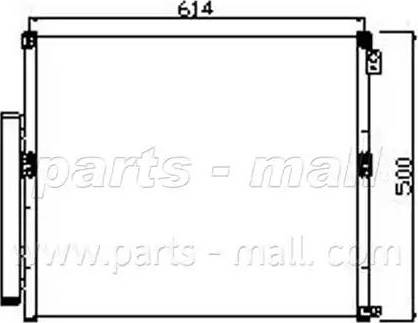 Parts-Mall PXNCF-012 - Кондензатор, климатизация vvparts.bg