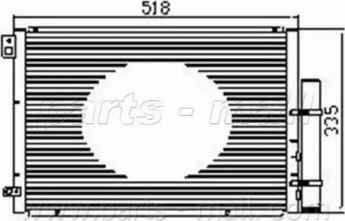 Parts-Mall PXNCF-020 - Кондензатор, климатизация vvparts.bg