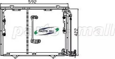 Parts-Mall PXNCR-004 - Кондензатор, климатизация vvparts.bg