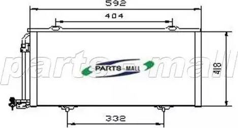 Parts-Mall PXNCR-008 - Кондензатор, климатизация vvparts.bg