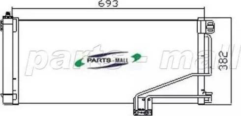 Parts-Mall PXNCR-003 - Кондензатор, климатизация vvparts.bg