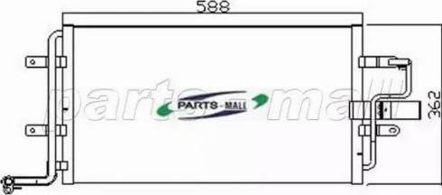 Parts-Mall PXNCT-002 - Кондензатор, климатизация vvparts.bg