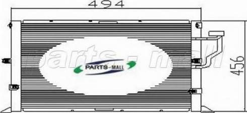 Parts-Mall PXNCV-001 - Кондензатор, климатизация vvparts.bg