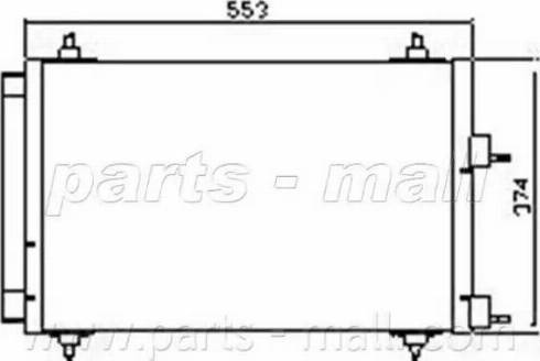 Parts-Mall PXNCX-054L - Кондензатор, климатизация vvparts.bg