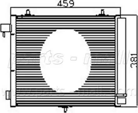 Parts-Mall PXNCX-050L - Кондензатор, климатизация vvparts.bg