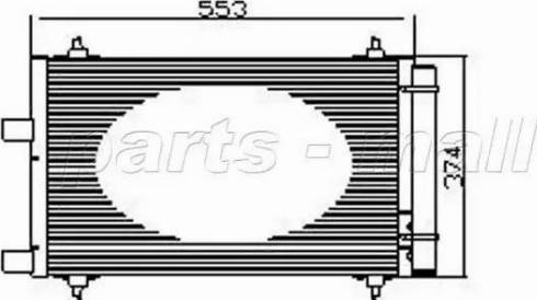 Parts-Mall PXNCX-053L - Кондензатор, климатизация vvparts.bg