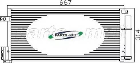 Parts-Mall PXNCX-025G - Кондензатор, климатизация vvparts.bg