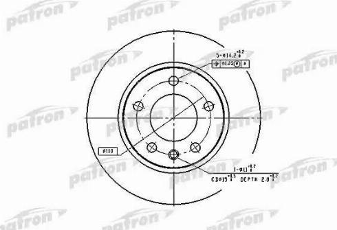 Patron PBD1614 - Спирачен диск vvparts.bg