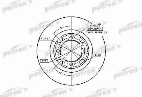 Patron PBD2607 - Спирачен диск vvparts.bg