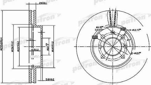 Patron PBD7092A - Спирачен диск vvparts.bg