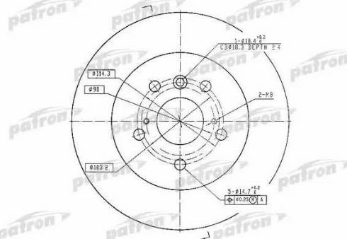 Patron PBD7005 - Спирачен диск vvparts.bg