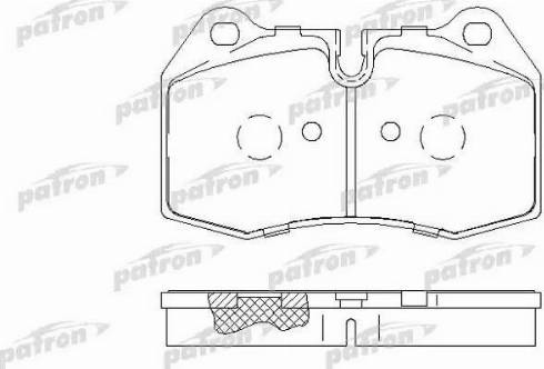 Patron PBP998 - Комплект спирачно феродо, дискови спирачки vvparts.bg