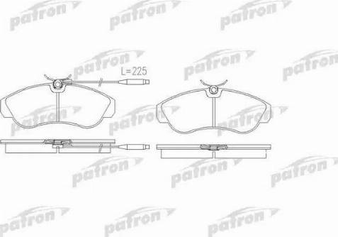 Patron PBP968 - Комплект спирачно феродо, дискови спирачки vvparts.bg