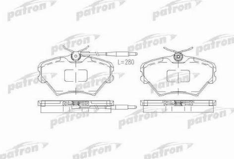 Patron PBP972 - Комплект спирачно феродо, дискови спирачки vvparts.bg