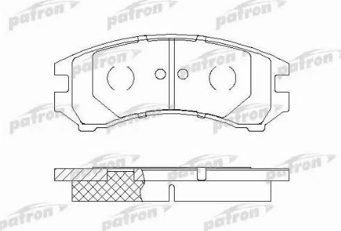 Patron PBP550 - Комплект спирачно феродо, дискови спирачки vvparts.bg