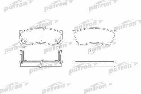 Patron PBP588 - Комплект спирачно феродо, дискови спирачки vvparts.bg