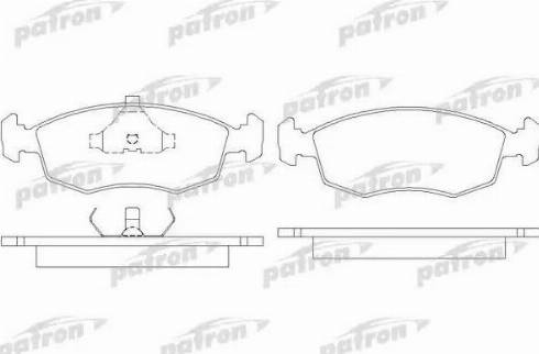 Patron PBP579 - Комплект спирачно феродо, дискови спирачки vvparts.bg