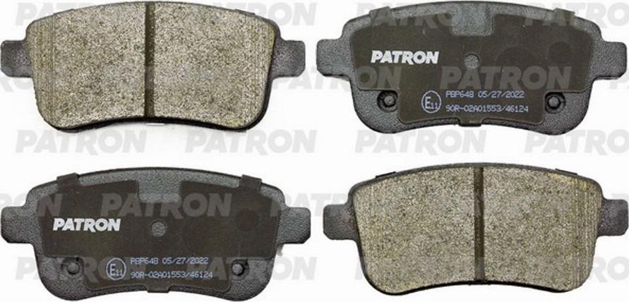 Patron PBP648 - Комплект спирачна челюст, ръчна спирачка vvparts.bg