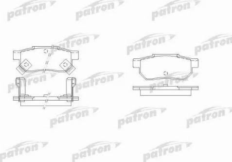 Patron PBP621 - Комплект спирачно феродо, дискови спирачки vvparts.bg