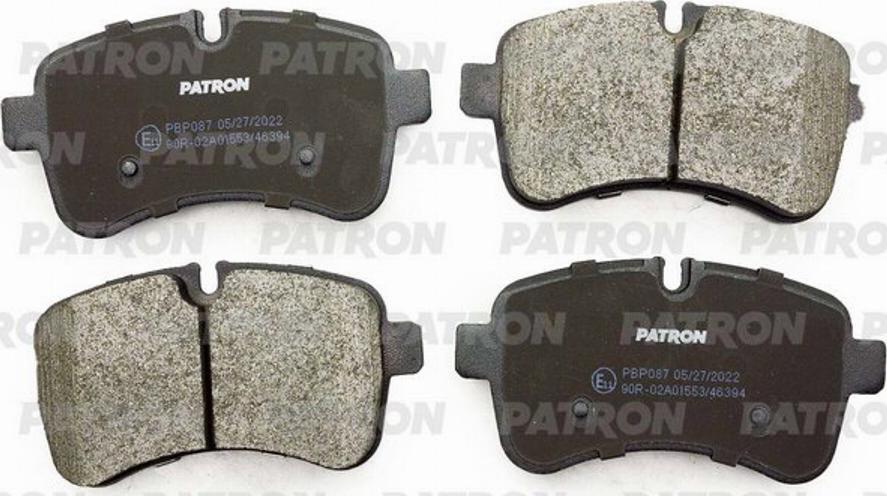 Patron PBP087 - Комплект спирачно феродо, дискови спирачки vvparts.bg