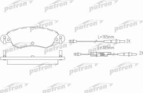 Patron PBP1410 - Комплект спирачно феродо, дискови спирачки vvparts.bg