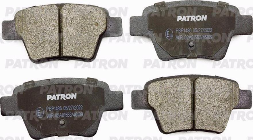 Patron PBP1486 - Комплект спирачно феродо, дискови спирачки vvparts.bg