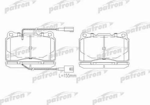 Patron PBP1545 - Комплект спирачно феродо, дискови спирачки vvparts.bg