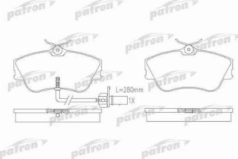 Patron PBP1519 - Комплект спирачно феродо, дискови спирачки vvparts.bg