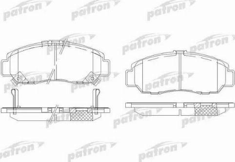 Patron PBP1669 - Комплект спирачно феродо, дискови спирачки vvparts.bg