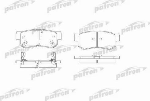 Patron PBP1606 - Комплект спирачно феродо, дискови спирачки vvparts.bg