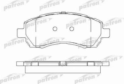 Patron PBP1612 - Комплект спирачно феродо, дискови спирачки vvparts.bg