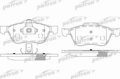 Patron PBP1674 - Комплект спирачно феродо, дискови спирачки vvparts.bg