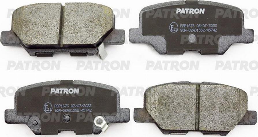 Patron PBP1676 - Комплект спирачно феродо, дискови спирачки vvparts.bg