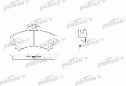 Patron PBP1093 - Комплект спирачно феродо, дискови спирачки vvparts.bg