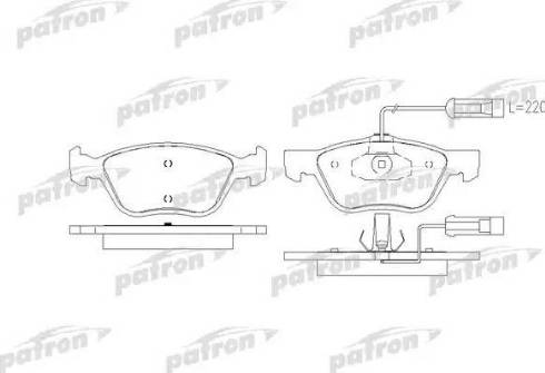 Patron PBP1299 - Комплект спирачно феродо, дискови спирачки vvparts.bg