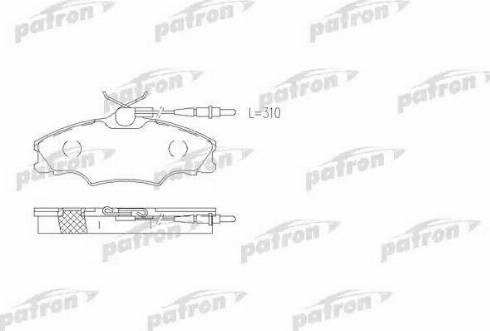 Patron PBP1062 - Комплект спирачно феродо, дискови спирачки vvparts.bg