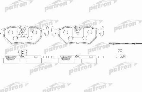 Patron PBP1003 - Комплект спирачно феродо, дискови спирачки vvparts.bg