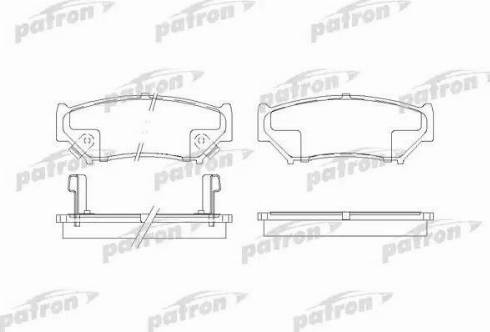 Patron PBP1020 - Комплект спирачно феродо, дискови спирачки vvparts.bg